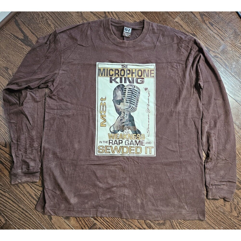 Tupac Shakur The Microphone King Dream USA DR Long Sleeve T 3XL Hip Hop Rap